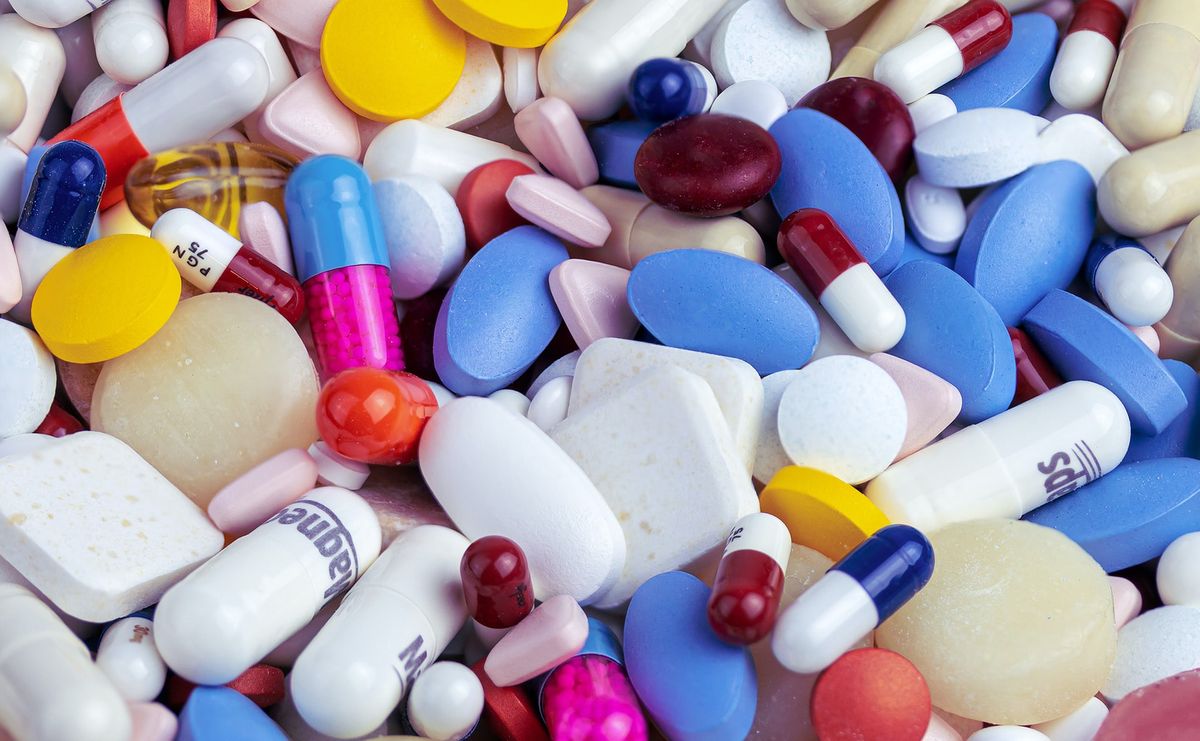 A pile of medications